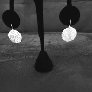 STERLING SILVER DISC EARRINGS